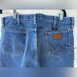 Men’s Wrangler Jeans 36X34 Blue Cotton 13MWZ Cowboy Cut Rodeo Western